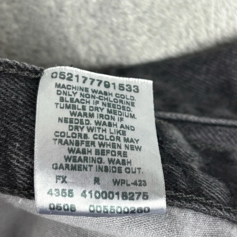 Levi's 550 Jeans Mens 38X32‎ Black Relaxed Fit Straight Distressed (Fit 38x30)
